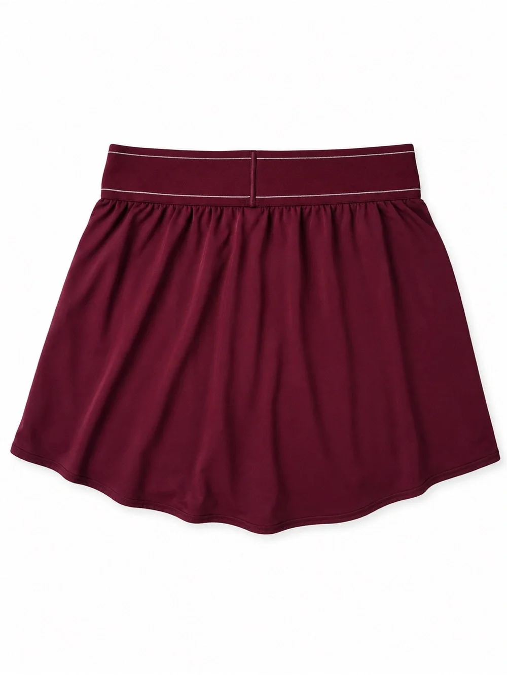 ALO Yoga Maroon Performance Skort with White Stripe